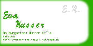eva musser business card